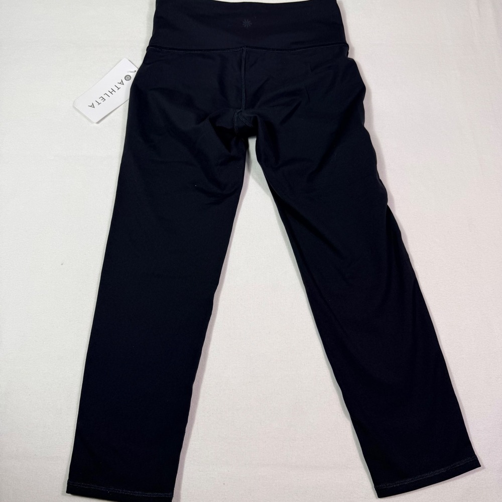 Athleta Chaturanga Capri XS Black High Rise Wicking Activewear Leggings 816130 - Picture 11 of 13